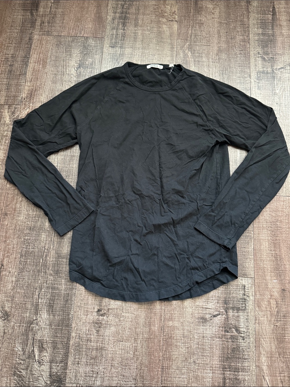 Buck Mason Black Long-Sleeve Crew Tee